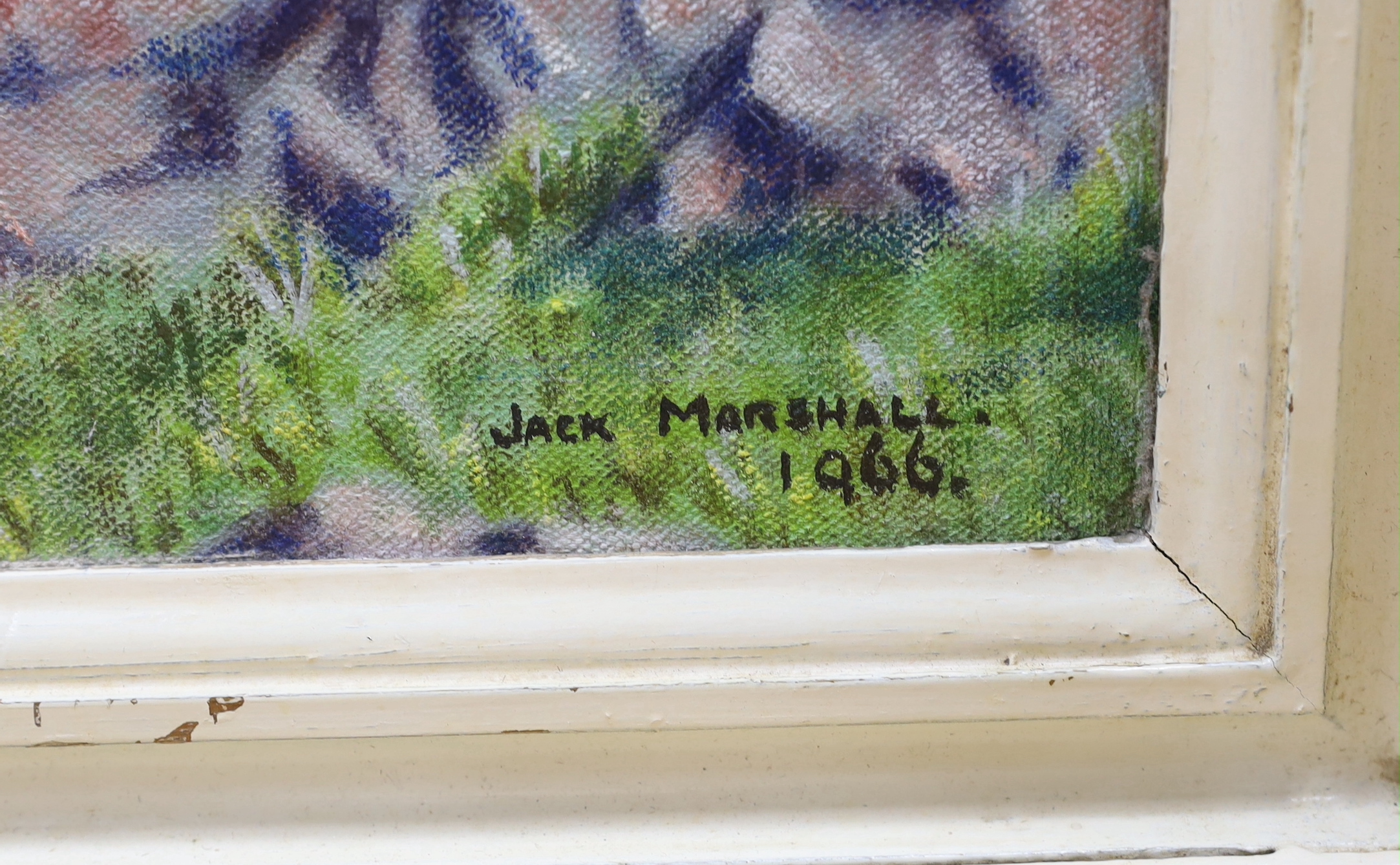 Jack Marshall, oil on board, 'Sugar Engine', signed and dated 1966, RI Exhibition, 45 x 59cm